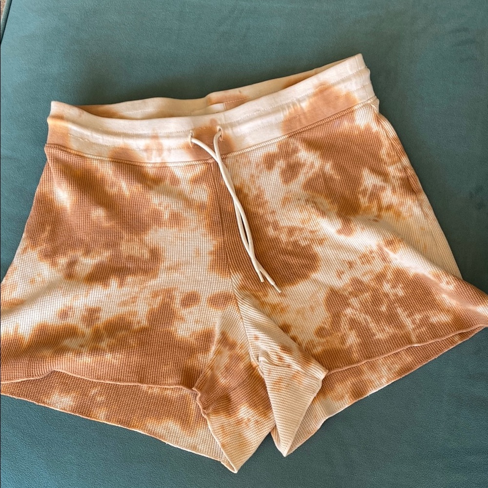 MATE the label organic cotton Tie-Dye Women's Thermal Waffle Lounge Shorts